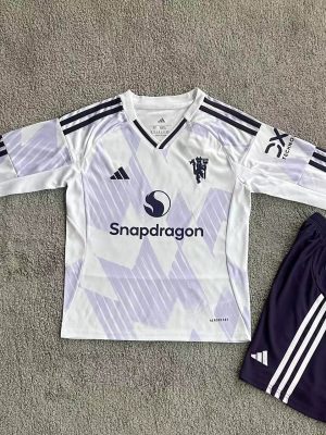 Manchester United 25/26 Away Langarm Trikot Kinder