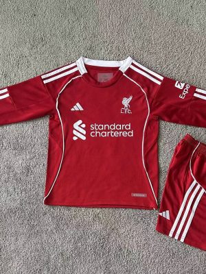 Liverpool 25/26 Home Langarm Trikot Kinder