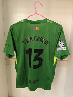 Joan Garcia FC Barcelona 25/26 Home Grün Torwart Trikot Kinder